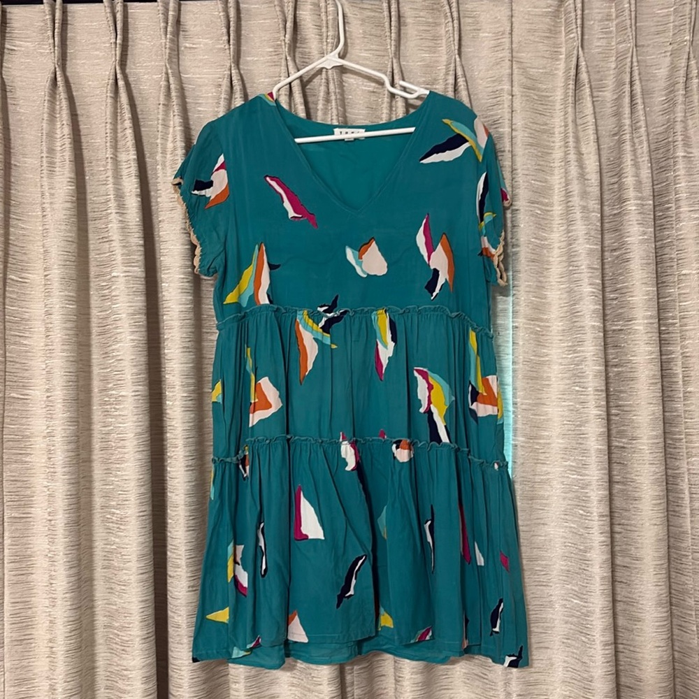 THML Tiered Short Sleeve Mini Dress